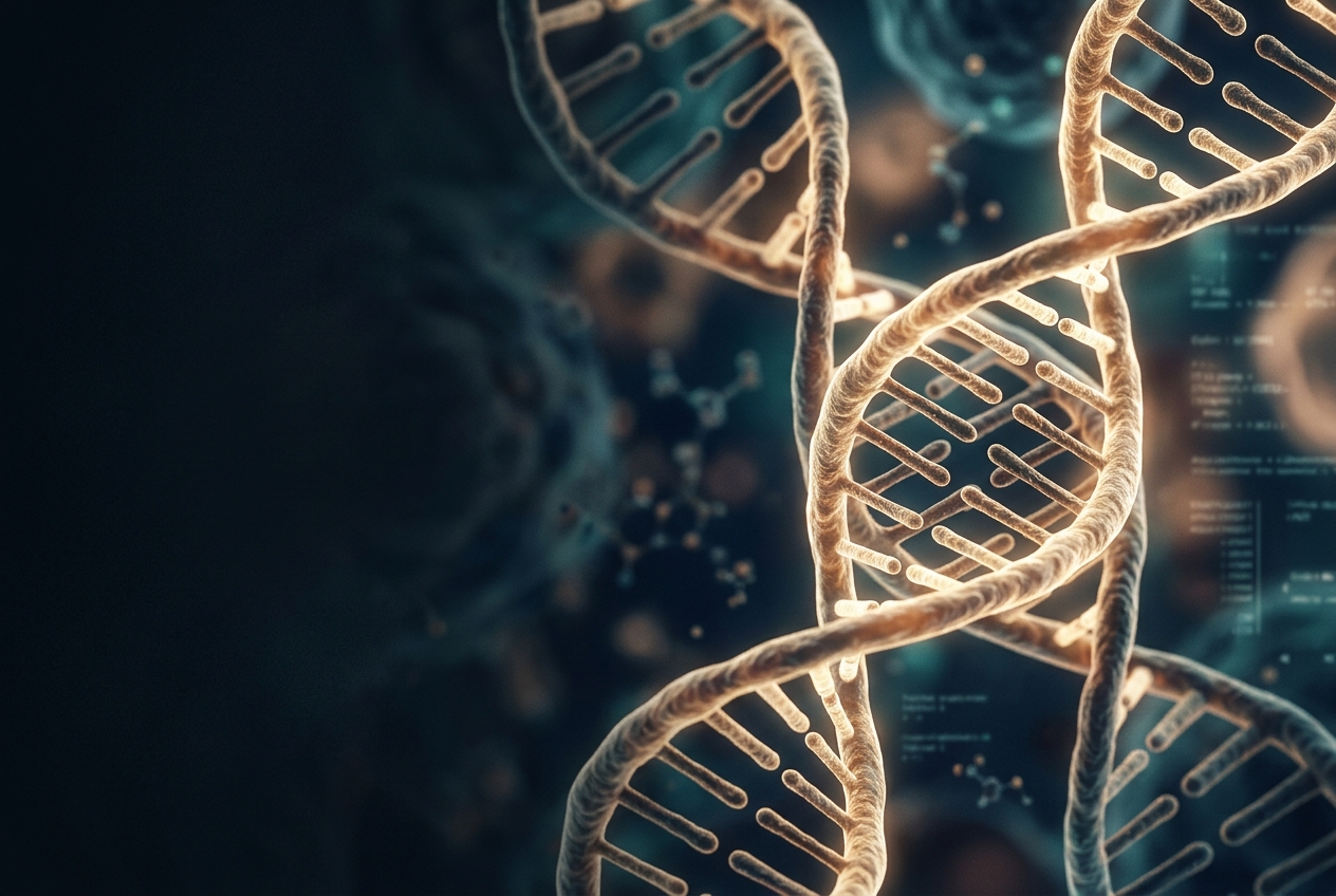 Ilustração de DNA para medicina de precisão